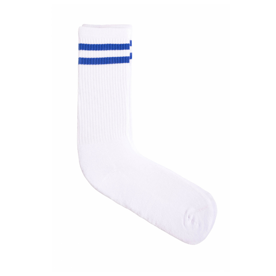 Athletic socks  - Double stripes white/blue