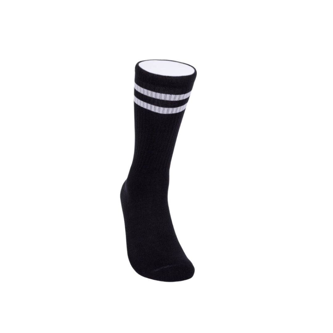 Athletic socks - Double stripes black/white