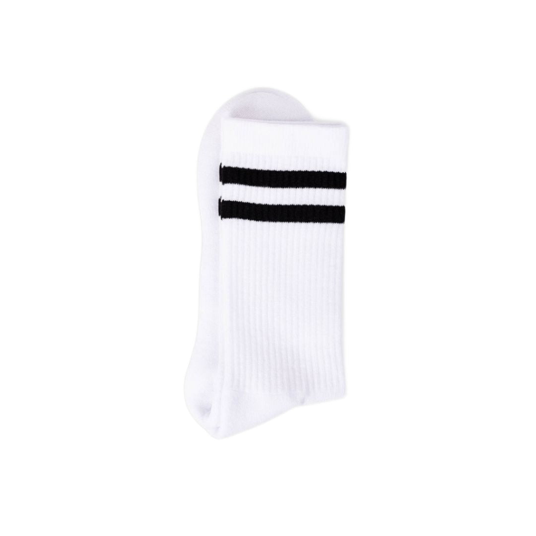 Athletic socks  - Double stripes white/black